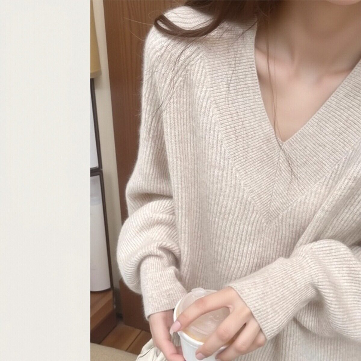 内搭打底针织衫浣熊绒套头毛衣