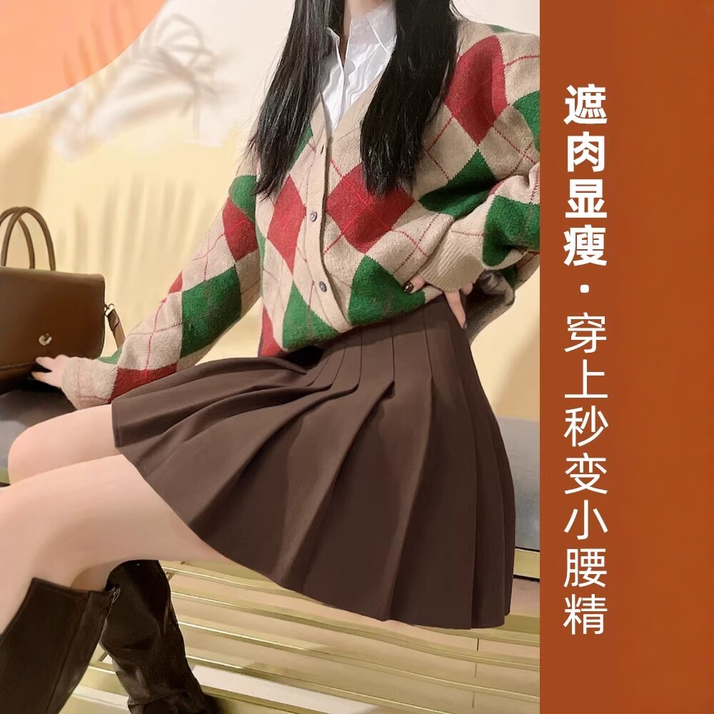 百褶裙女半身裙短裙秋冬2026新款