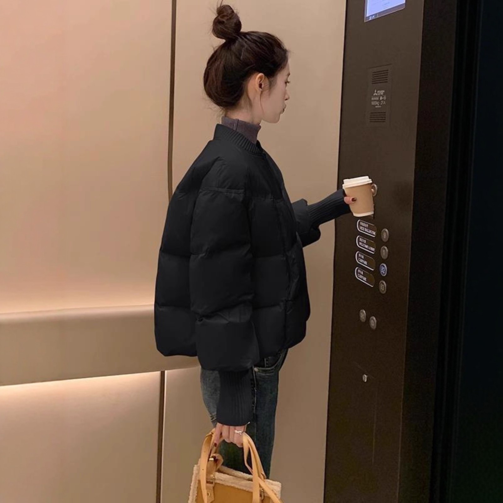 日系羽绒棉服女2025年新款冬季