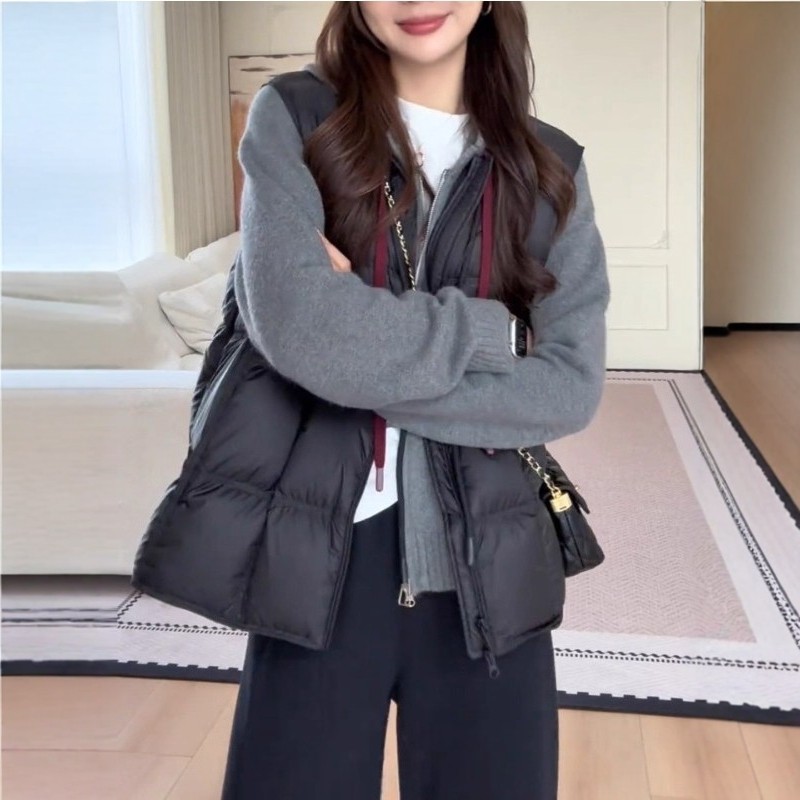 日系羽绒棉马甲女2026秋冬季新款