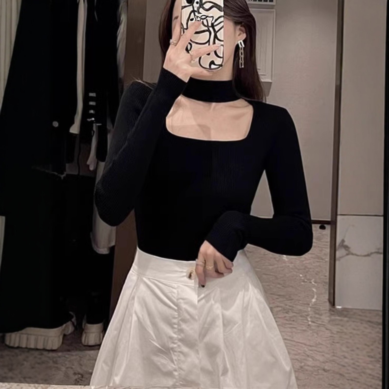 日系针织打底衫女秋冬季新款上衣