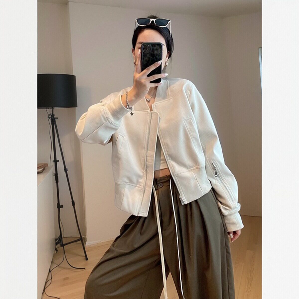 日系高级感短款棒球服拉链外套女春秋新款休闲运动夹克冲锋衣上衣