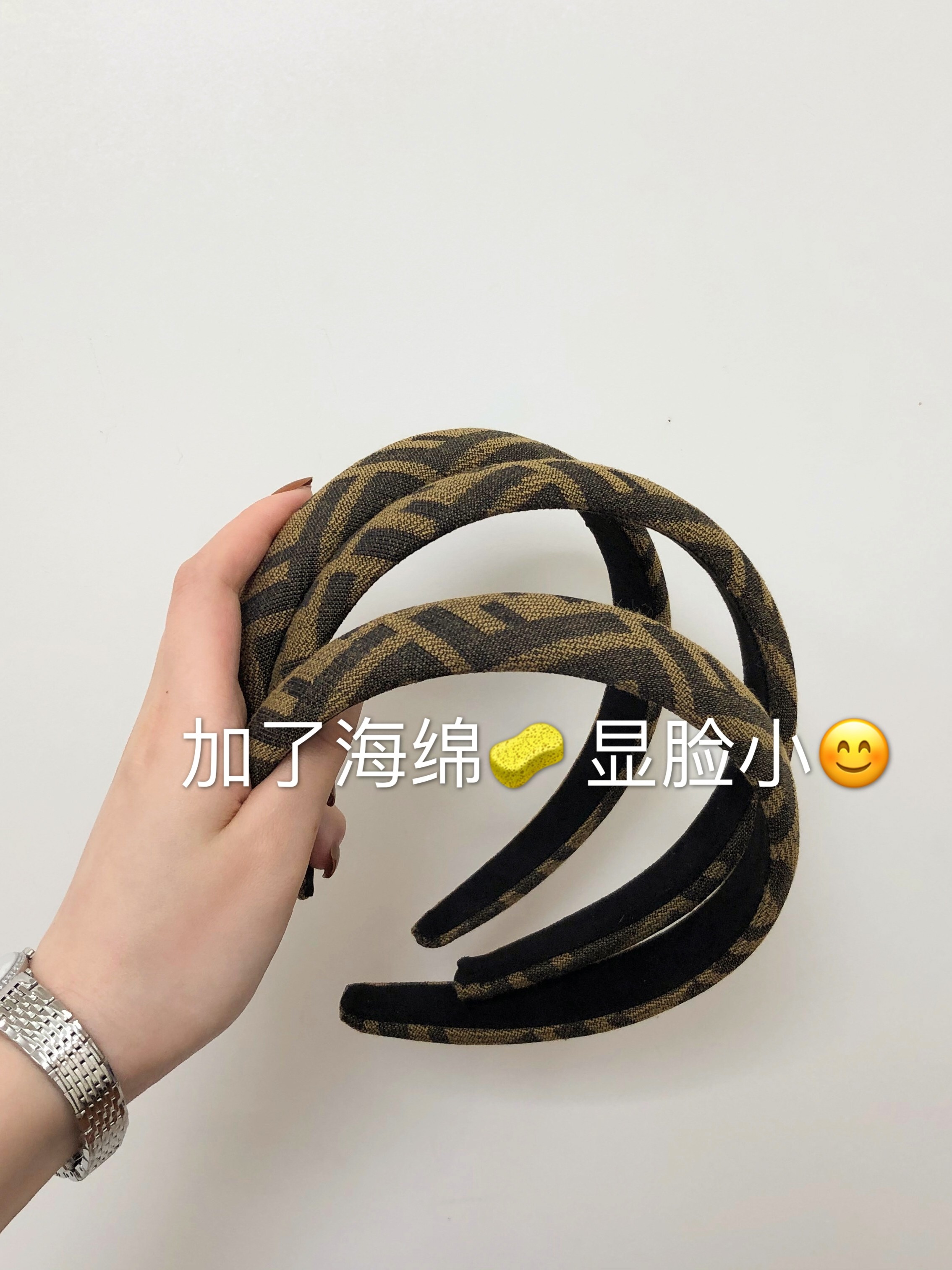 少量返场～双ff字母发箍百搭中古海绵复古头箍高颅顶春秋压发发饰