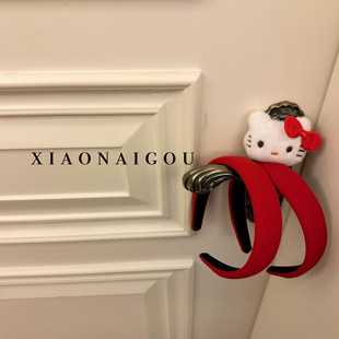 宽边显脸小纯色海绵头箍高级发饰 红色发箍高颅顶夏季 红茉莉～