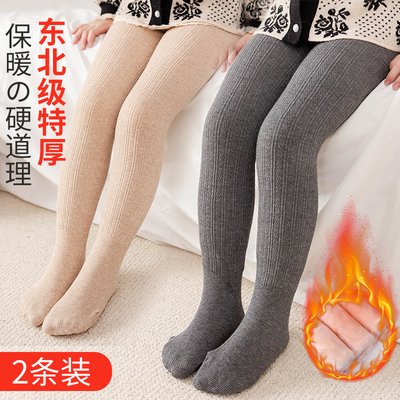 女童特厚加绒连裤袜踩脚儿童秋冬