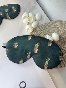 手工制作%100桑蚕丝真丝仙人掌眼罩避光助眠茉西卡眼罩