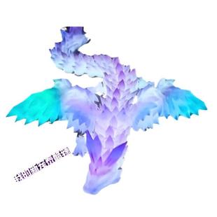 带翅膀的夜光龙3d打印炫酷渐变水晶龙桌面摆件关节可动吸收紫外线
