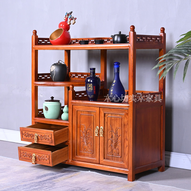 茶水柜酒柜其他结实移动中式榆木