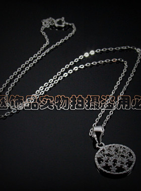 饰品925银微镶雪花女士项链吊坠