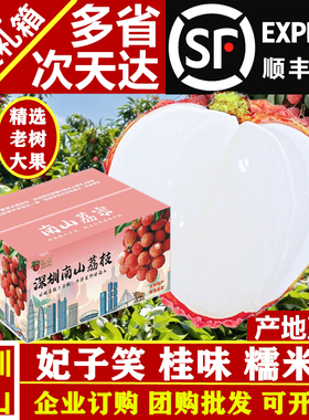 顺丰空运味桂深圳特产南山新鲜妃子笑荔枝水5斤箱米糯糍果园现摘