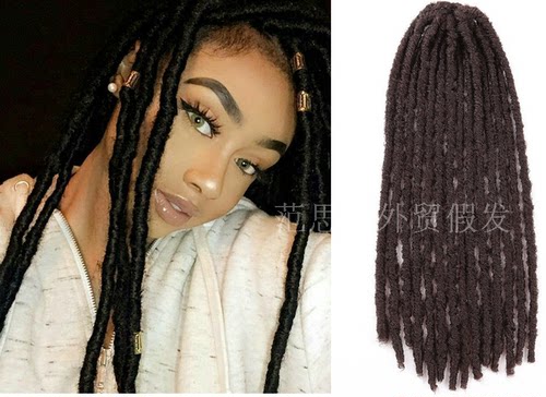 欧美脏辫NU LOCS Crochet Irregular faux locs softdreadlocks