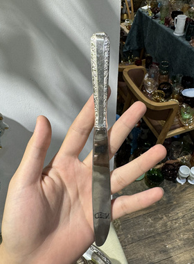 新品推荐美国塔尔公司925纯银卷草纹饰牛排刀