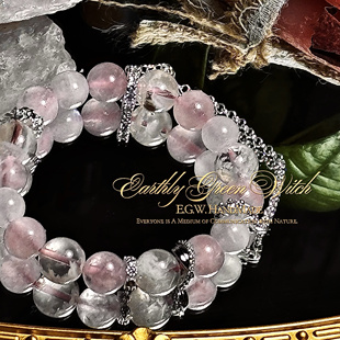 「仙姿月貌·我见犹怜」个人守护系列天然水晶手串雪花幽灵手链