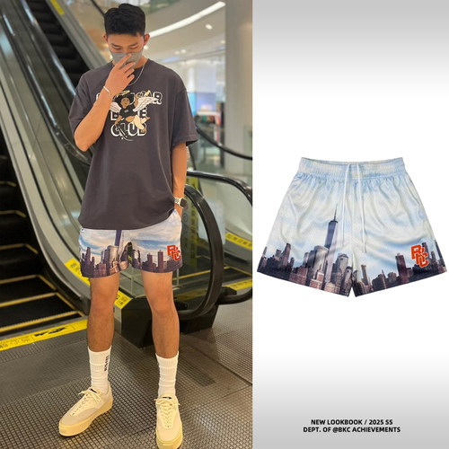 bkcxzice破冰美式复古四分球裤男