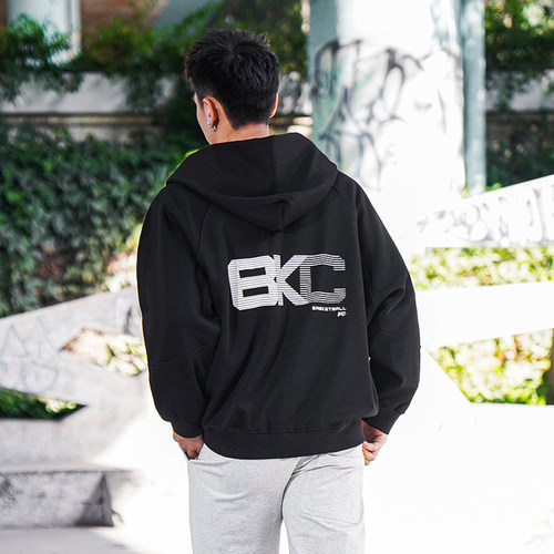 bkcxzice破冰美式连帽运动卫衣男