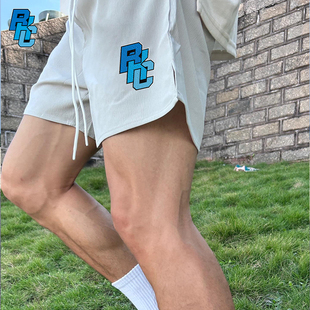 bkcxzice破冰正品华夫格短裤男宽松不过膝篮球裤子球裤刺绣运动裤