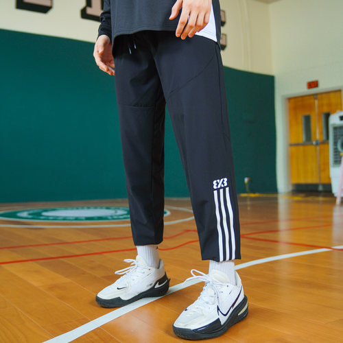 破冰3x3联名美式长裤男九分束脚