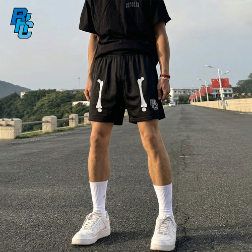 bkcxzice正品碎骨美式四分短裤男