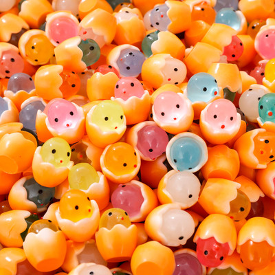 卡通夜光蛋壳小摆件迷你桌面