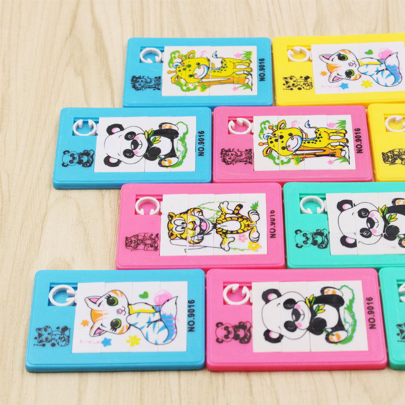 80 AFTER NOSTALGIC CLASSIC CHILDRENS CHILDHOOD CHILDHOOD PLASTIC SLIDING 9 GRID THREE-DIMENSIONAL MOVING JIGSAW PUZZLE EDUCATIONAL TOYS