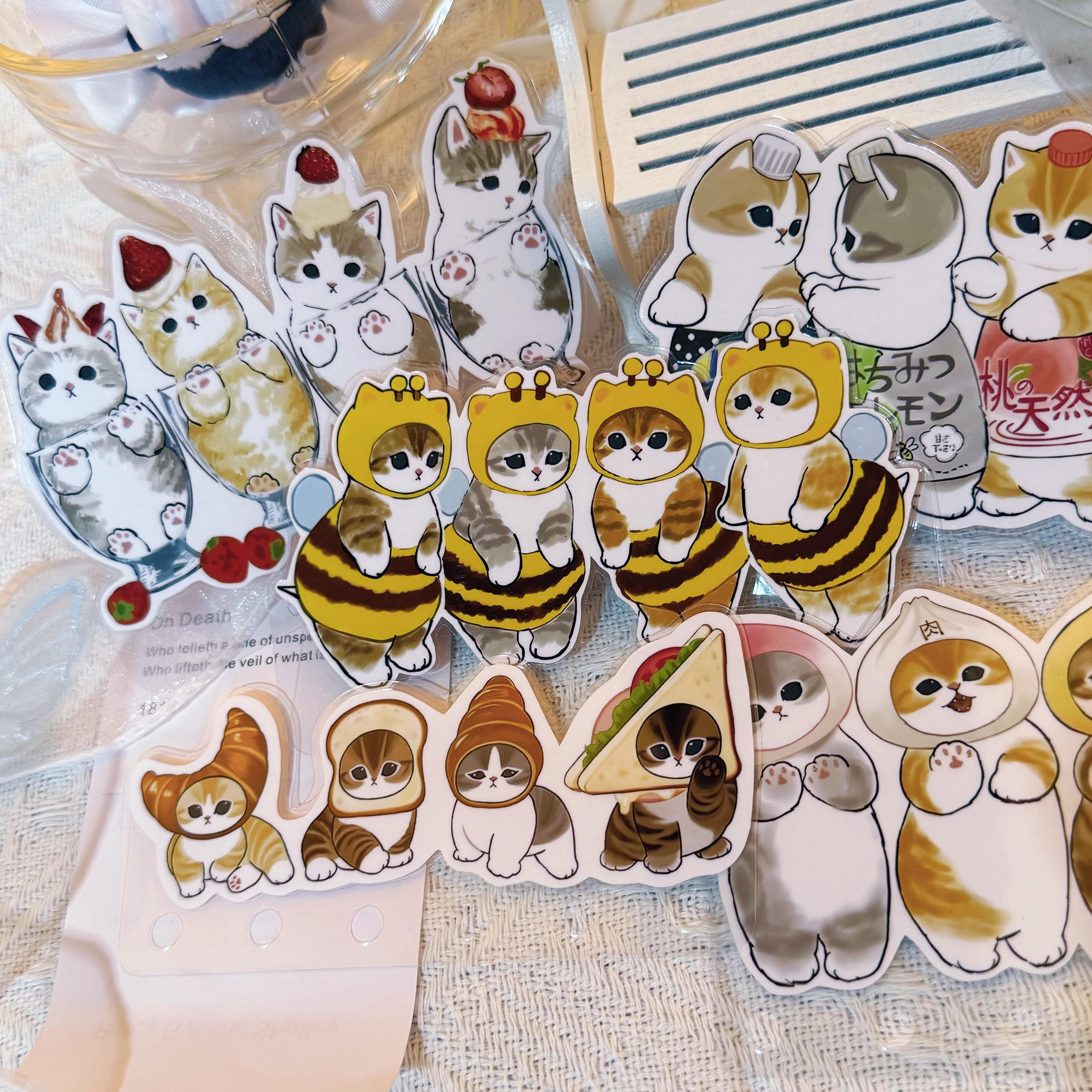 卡通猫猫大杂烩A5slimA6A7奇葩手工塑封M5异型手账分隔页索引