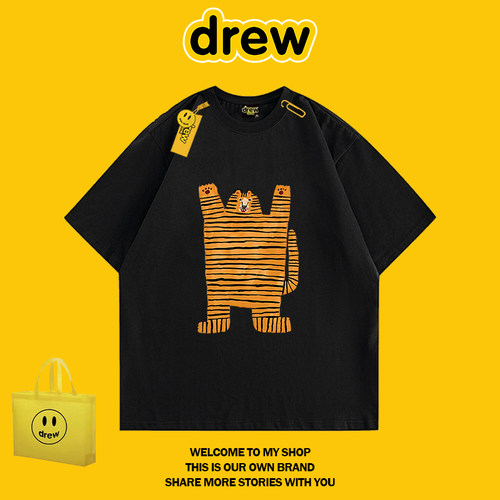 DREWHUSSRY卡通老虎短袖T恤