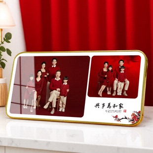 三宫格摆台洗照片定制高级感相片打印挂墙水晶相册加洗创意