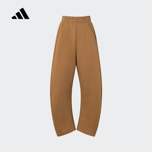 Adidas阿迪达斯中腰2026新款刺绣柔软直筒休闲女款运动裤JZ4056