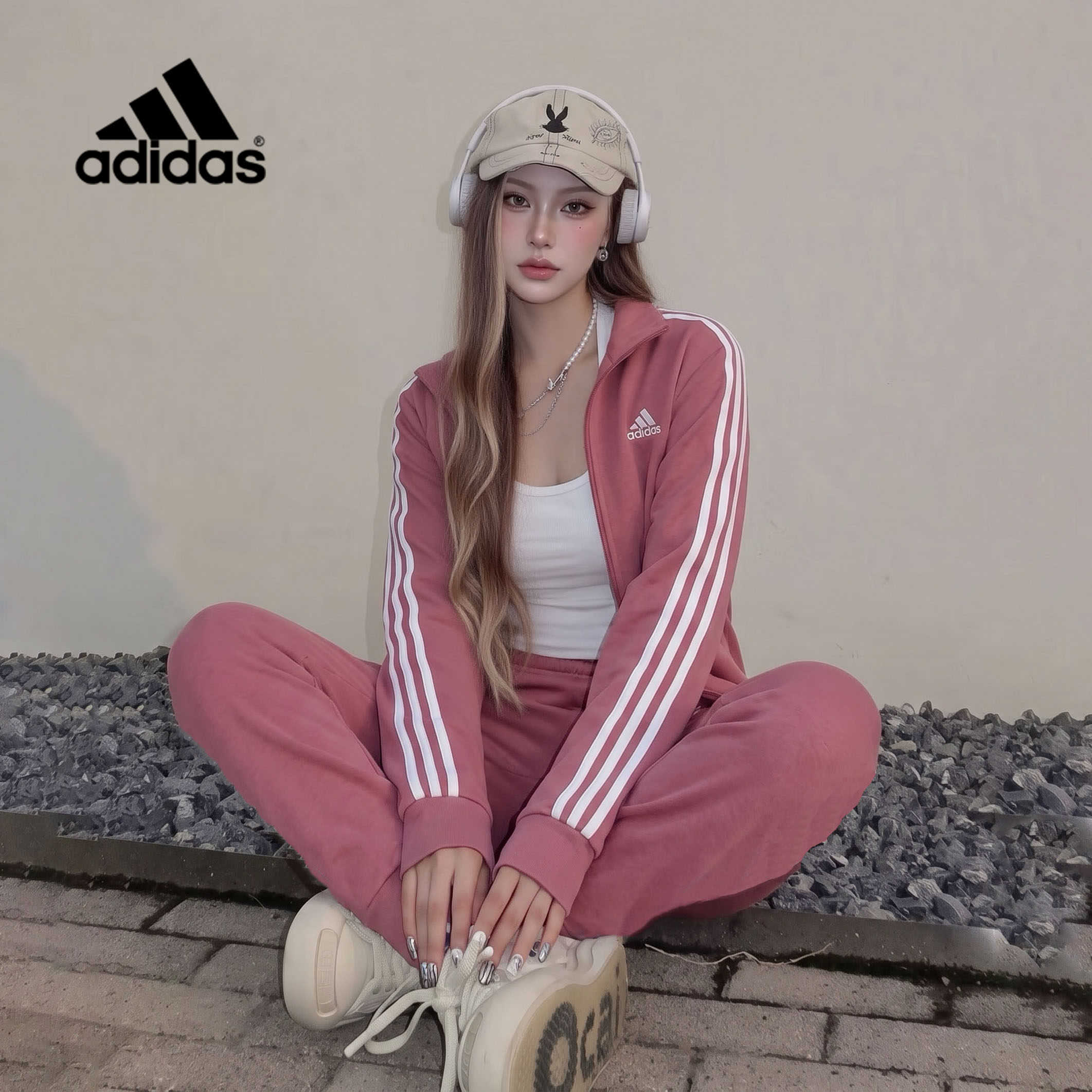 官方Adidas阿迪达斯运动套装男女