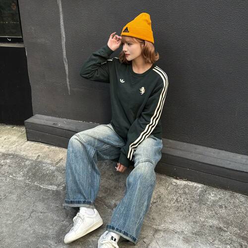 阿迪达斯休闲长袖套头衫运动上衣