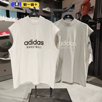 Adidas, дышащая спортивная футболка без рукавов подходит для мужчин и женщин