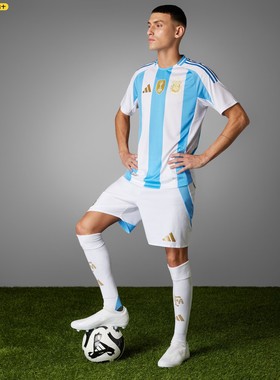 Adidas阿迪达斯正品阿根廷队球员版主场足球短袖速干球衣夏IP8388