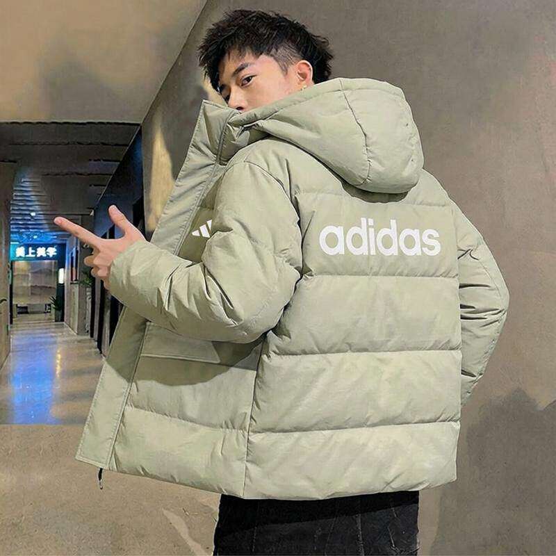 Adidas阿迪达斯美式羽绒服男面包服冬款户外工装加厚复古鸭绒外套