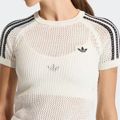 阿迪达斯三叶草女修身透气T恤