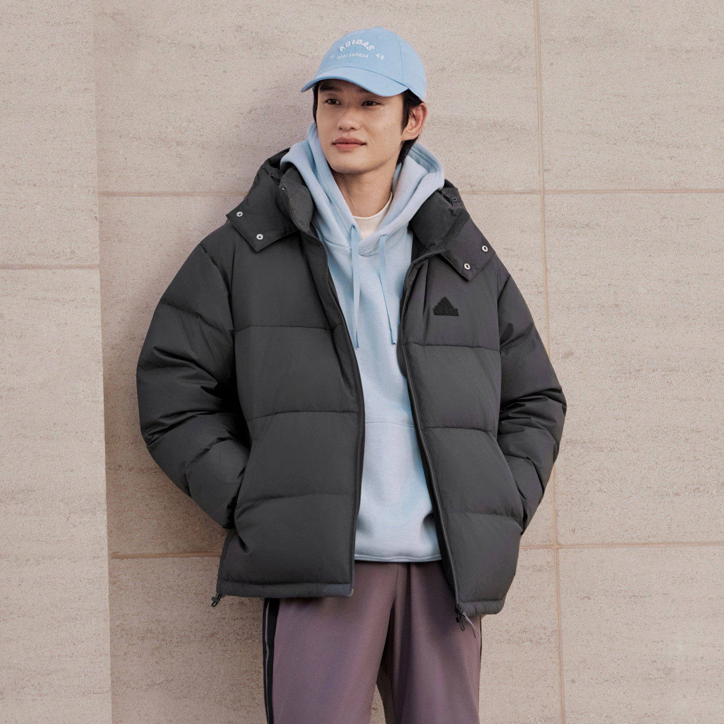 Adidas阿迪达斯正品羽绒服男女款冬季2026年新款鸭绒保暖连帽外套