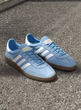 德训鞋阿迪达斯三叶草复古板鞋Spezial经典休闲鞋白蓝男女BD7632