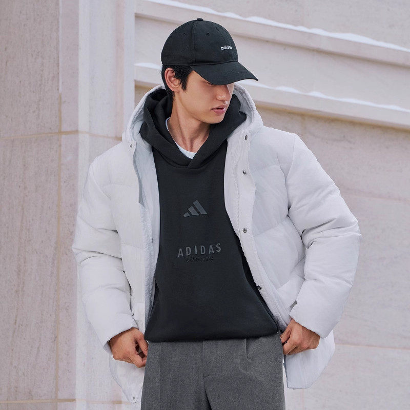 Adidas阿迪达斯正品秋冬季新款男保暖运动休闲连帽羽绒服KQ5520