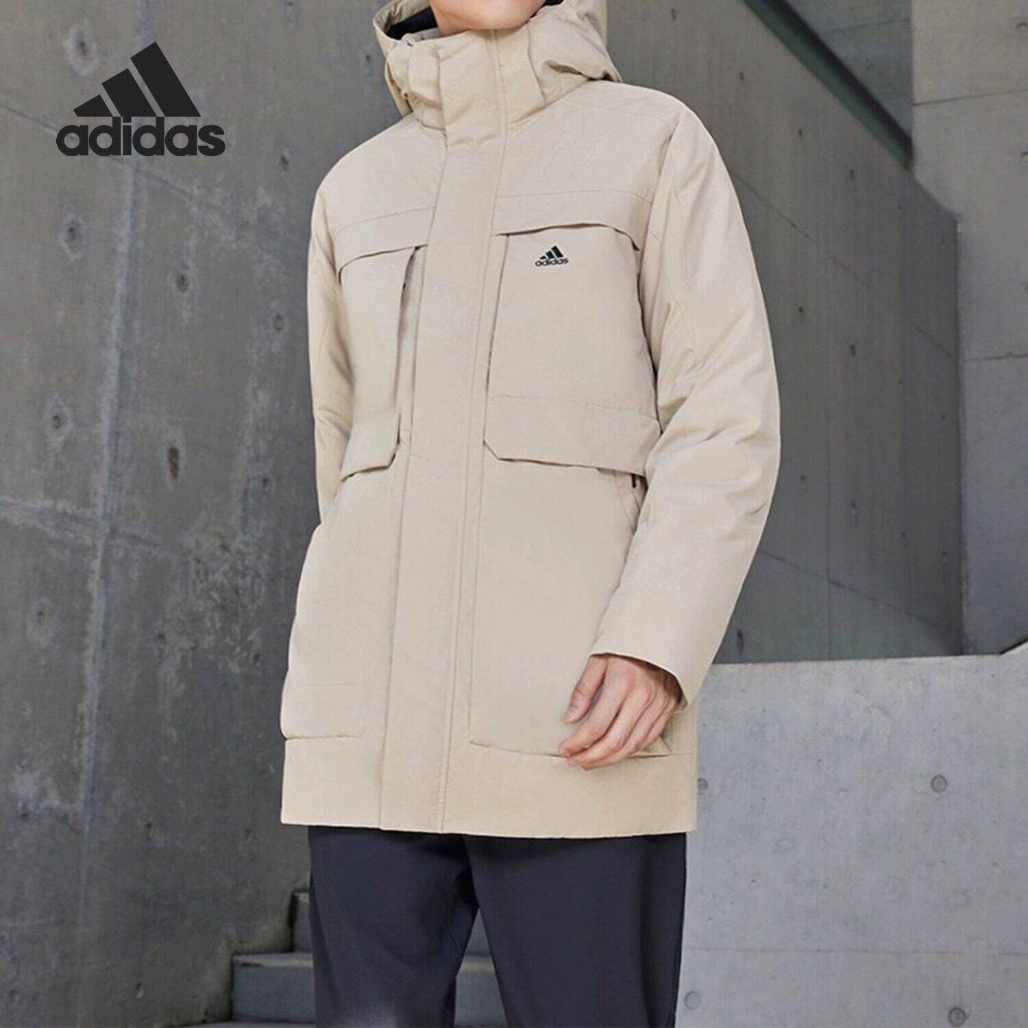 Adidas/阿迪达斯正品秋冬款男子休闲运动连帽中长款羽绒服IV7554