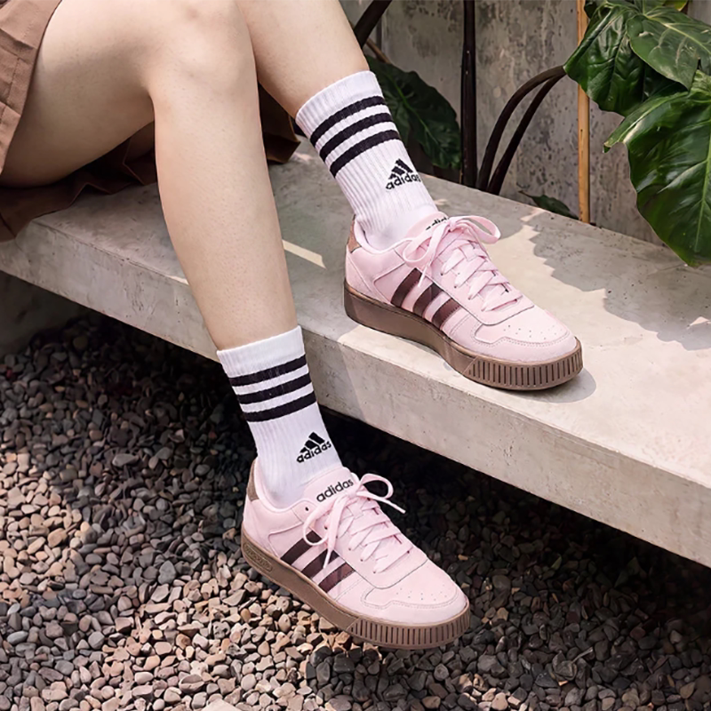 Adidas阿迪达斯正品男女同款2026年流行洋气鞋子粉色休闲百搭板鞋