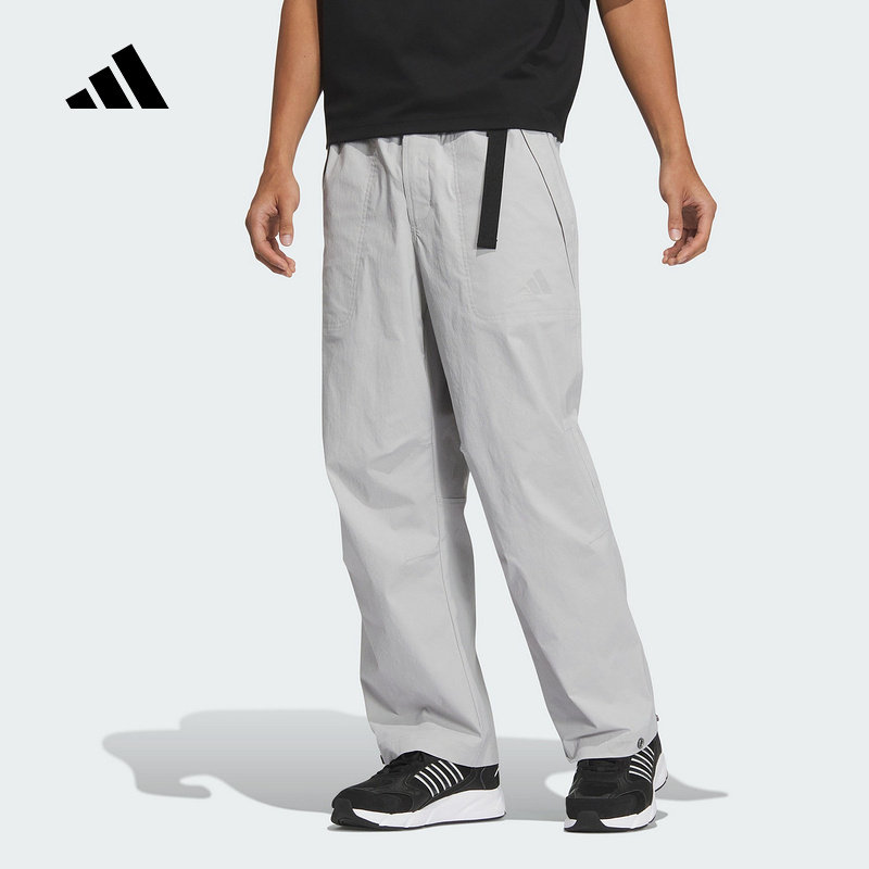 Adidas阿迪达斯男子工装裤梭织宽松透气运动休闲直筒长裤JN9459