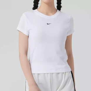 透气健身跑步运动服FV5509 NIKE耐克女装 新款 白T恤26春季 100 短袖