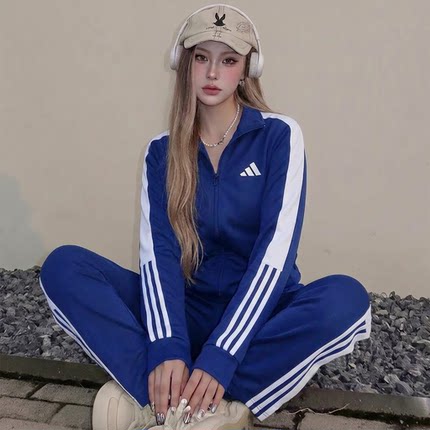 Adidas阿迪达斯套装男女运动裤子新款经典透气休闲外套正品KC6977