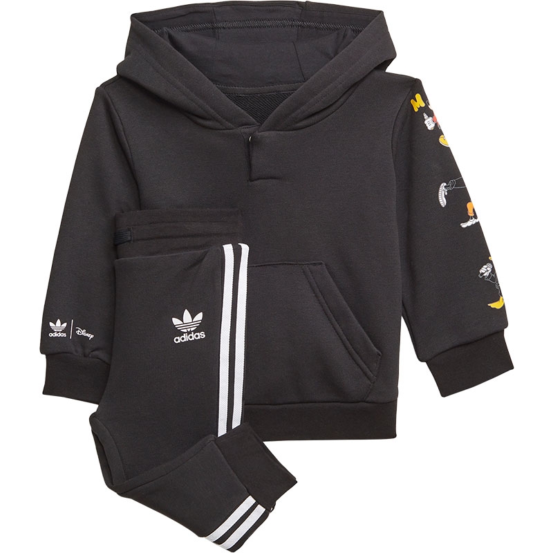 阿迪达斯婴童套装长袖Adidas三叶草迪士尼米奇联名运动卫衣H20325