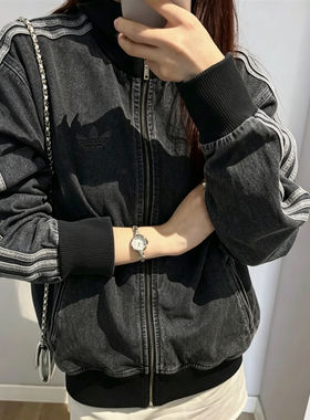 阿迪达斯三叶草新款牛仔外套