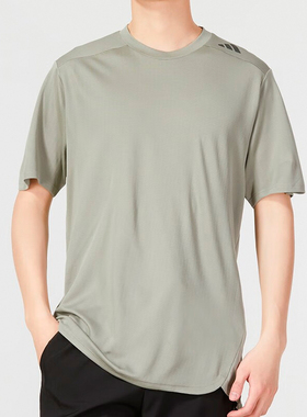 阿迪达斯健身短袖男夏新款短袖薄款快干衣半袖T恤上衣正品IB9091