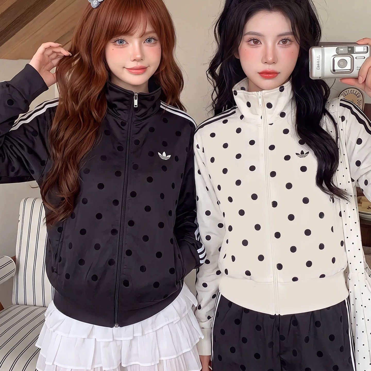 Adidas阿迪达斯三叶草外套女2026秋季新款韩版复古风上衣复古衣服