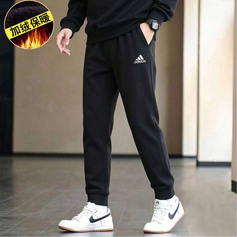 Adidas阿迪达斯运动裤男裤正品束脚收口休闲长裤加绒加厚篮球卫裤