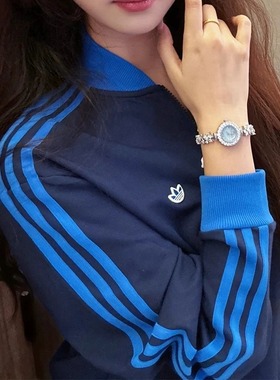 正品Adidas/阿迪达斯外套三叶草男女半拉链运动户外套头衫JP0938