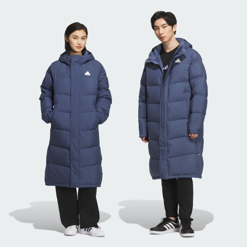 Adidas阿迪达斯正品冬季长款羽绒服男女款防风保暖高贵轻奢羽绒服