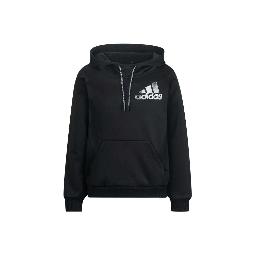 正品adidas阿迪达斯秋冬套头连帽加绒字母长袖卫衣男女同款DL8701